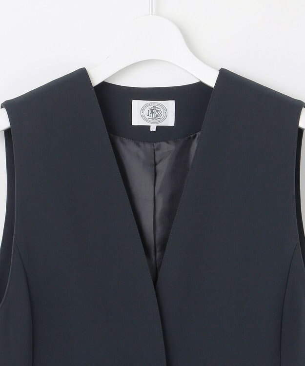 J.PRESS LADIES S 【WEB限定カラーあり・洗える】セラテリーダブルクロス ジレ ネイビー系