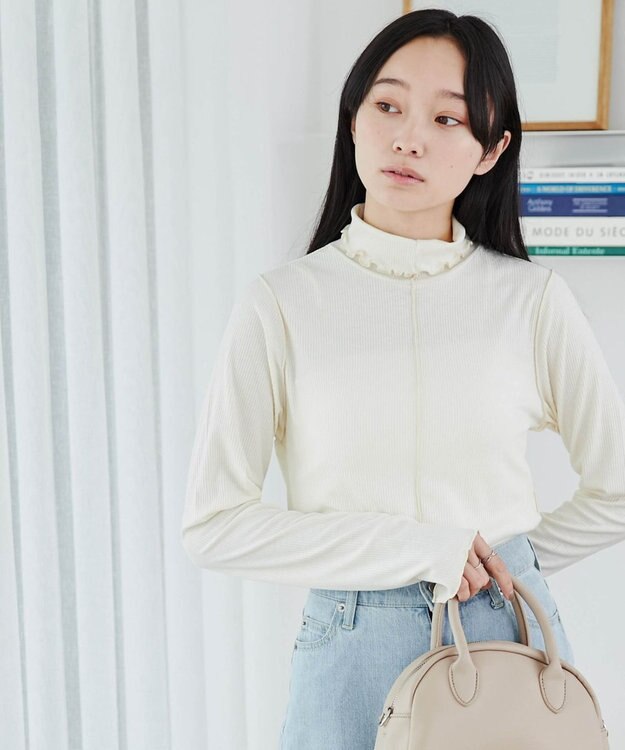 WEGO ソフトタッチカラーリブロンT オフホワイト