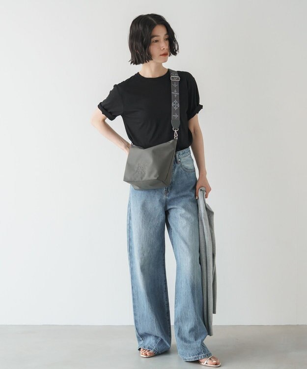 russet ＜320g/撥水性あり＞コーデュラナイロン2wayシンプルショルダーバッグ(CE-1536) Gray