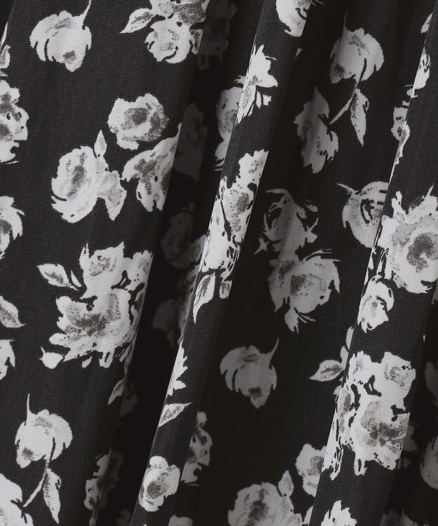 組曲 ギャザーライトデシン ワンピース スプレーブラック系5