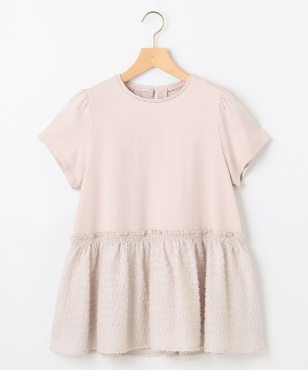 組曲 S 華感フレア カットソー スモーキーピンク系