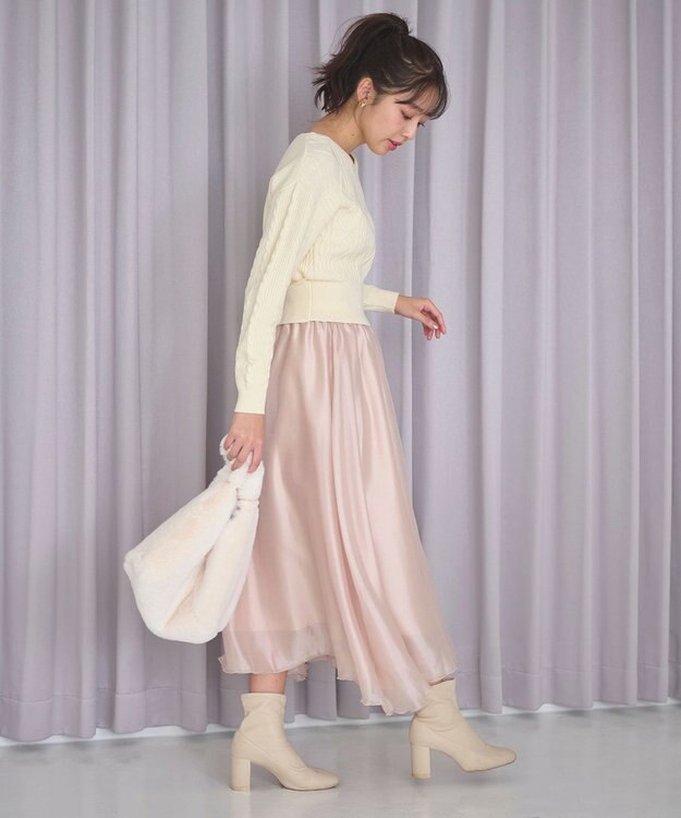 Feroux フェイクファーミニ バッグ アイボリー系