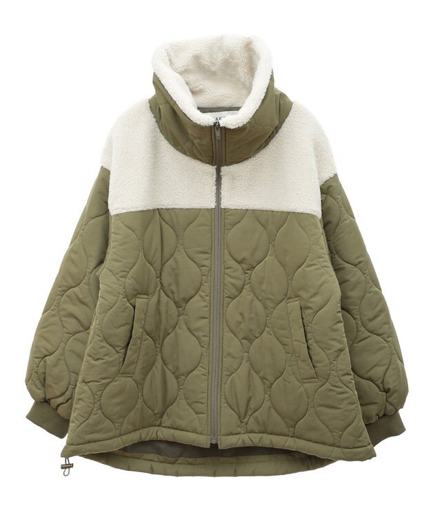 CRAFT STANDARD BOUTIQUE ボアキルト切替ブルゾン Khaki