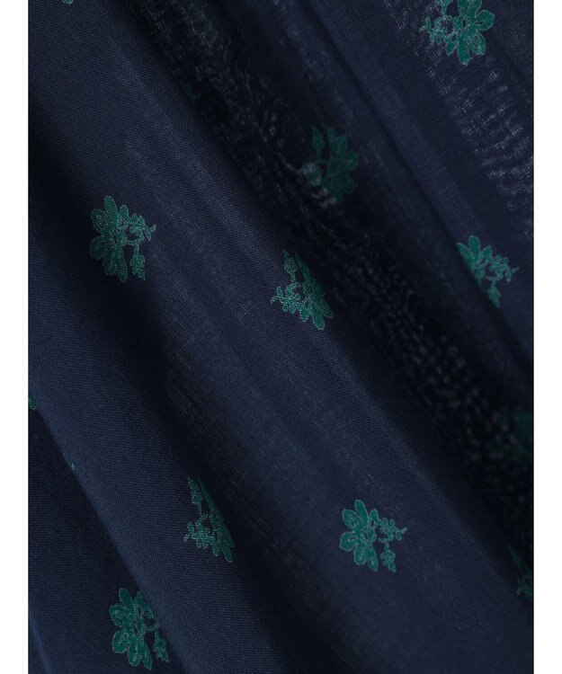 CRAFT STANDARD BOUTIQUE インド綿混キルト切替花柄ワンピース Blue