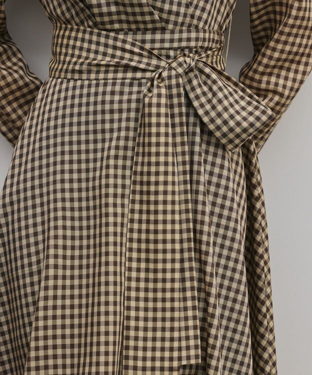 GRACE CONTINENTAL カシュクールバルーンワンピース ブラウン