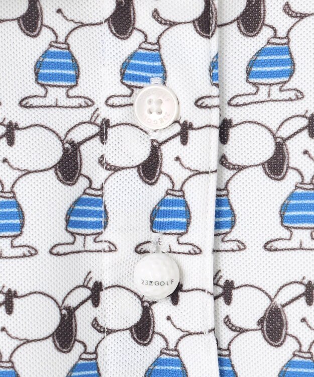 23区GOLF 【PEANUTS】【WOMEN】スヌーピーコラボ 総柄ポロシャツ ホワイト系5