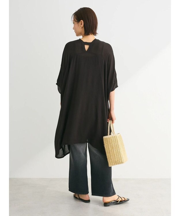 Green Parks Ｉ　レーヨンクレープチュニック Black