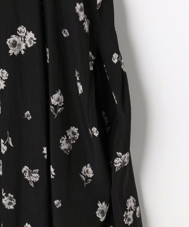 組曲 ギャザーライトデシンボウタイ付き ワンピース ブラック系5