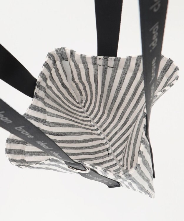 ICB 【A4サイズ収納可】ロゴハンドルトートバッグ モノトーン系ストライプ