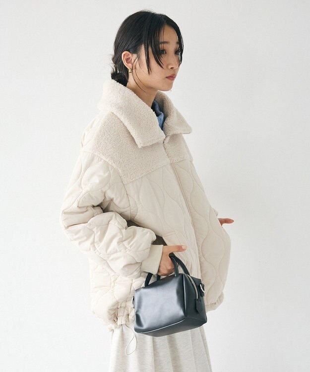 CRAFT STANDARD BOUTIQUE ボアキルト切替ブルゾン Ivory