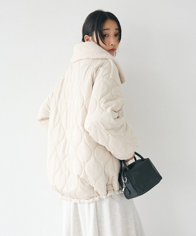 CRAFT STANDARD BOUTIQUE ボアキルト切替ブルゾン Ivory