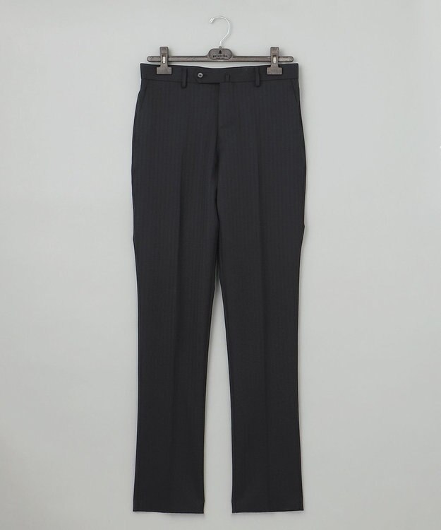 GOTAIRIKU 【御幸毛織】ドライスピナーツイルストレッチスーツ_ブラックストライプ ブラック系1