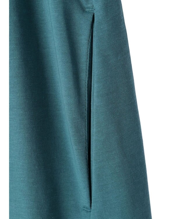 earth music&ecology プレーティング天竺Ａラインワンピース Green