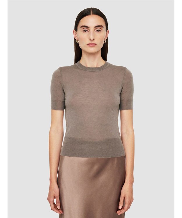 JOSEPH 【洗える】キャッシュエアー　ショートスリーブニット Escargot