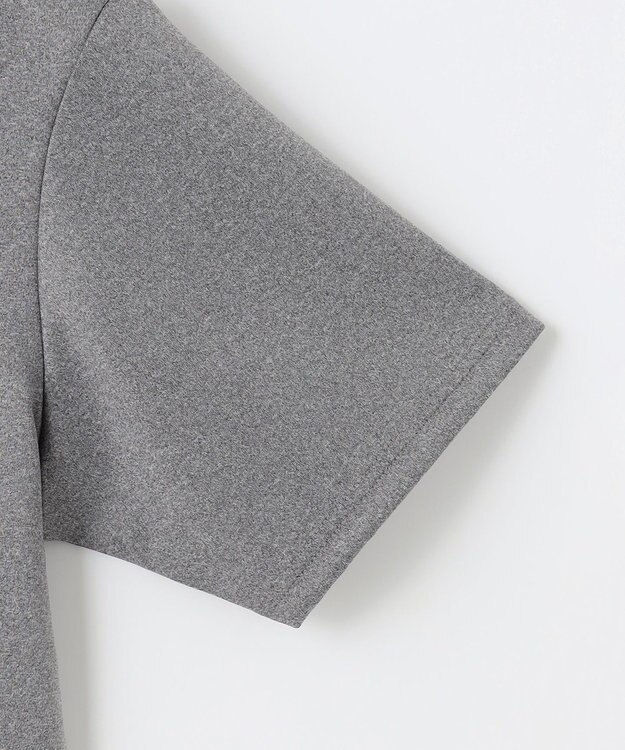 23区GOLF 【MEN】【吸水速乾・UVケア】衿ロゴ モックネックシャツ ライトグレー系