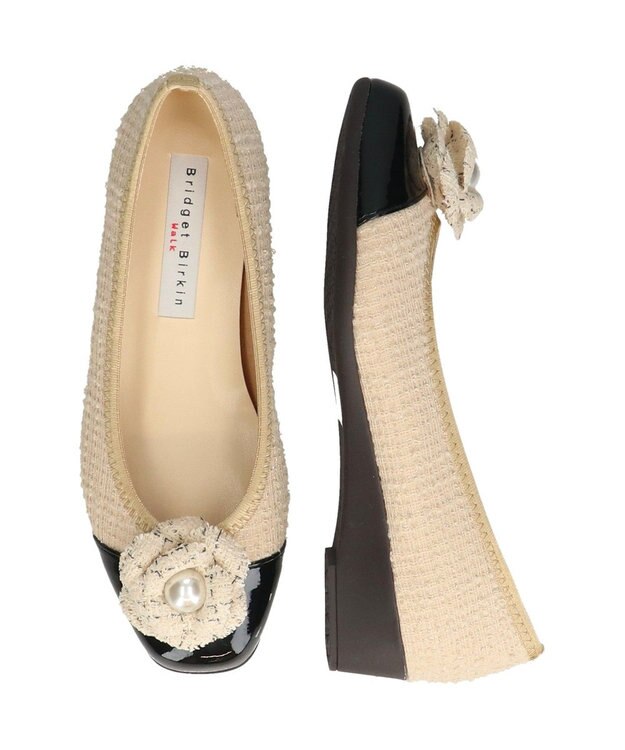Bridget Birkin ＜3E＞【Bridget Birkin Walk】フラワーパールウォーキングパンプス ベージュ