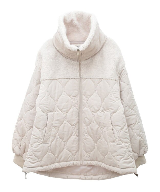 CRAFT STANDARD BOUTIQUE ボアキルト切替ブルゾン Ivory