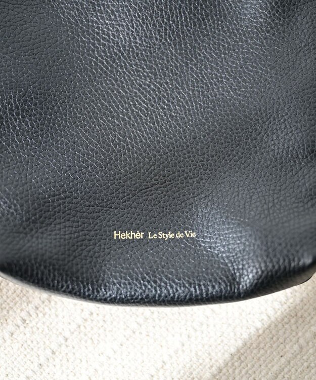 Hekhèr Le Style de Vie 新色追加【日本製】シュリンクレザー ショルダーバッグ ブラック