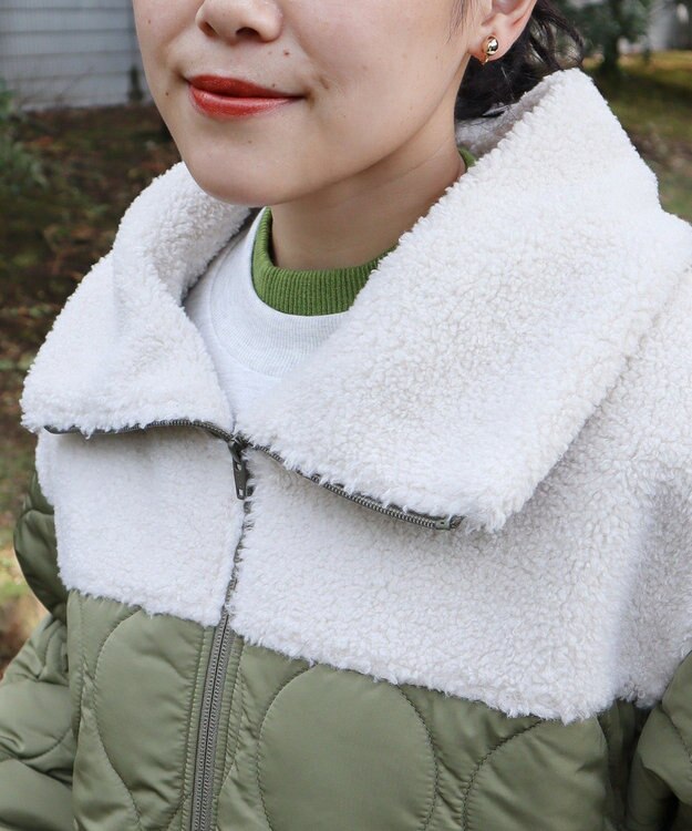 CRAFT STANDARD BOUTIQUE ボアキルト切替ブルゾン Khaki