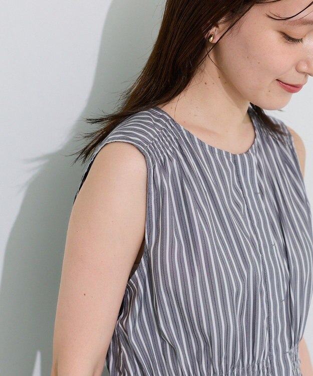 Green Parks ウエストシャーリングブラウス Gray