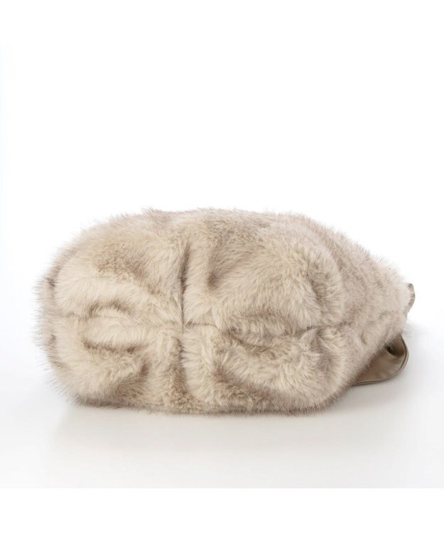 UNBILLION カシュカシュ cachecache / リボンワンハンドルエコファービッグバッグ アイボリー