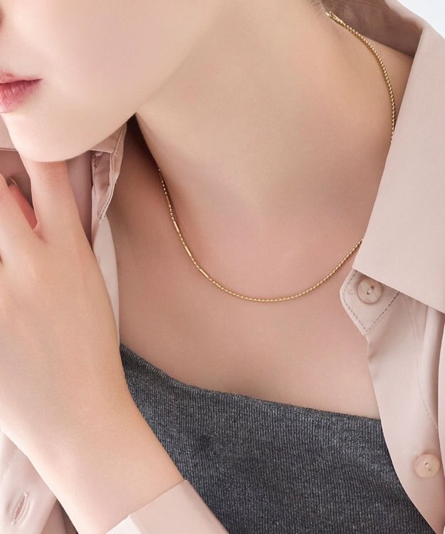Phoebe 【金属アレルギー対応】リンキーデザインチェーンネックレス　ゴールド　ニッケルフリー ゴールド