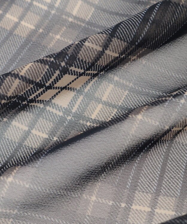 earth music&ecology チェックスカーフ Black