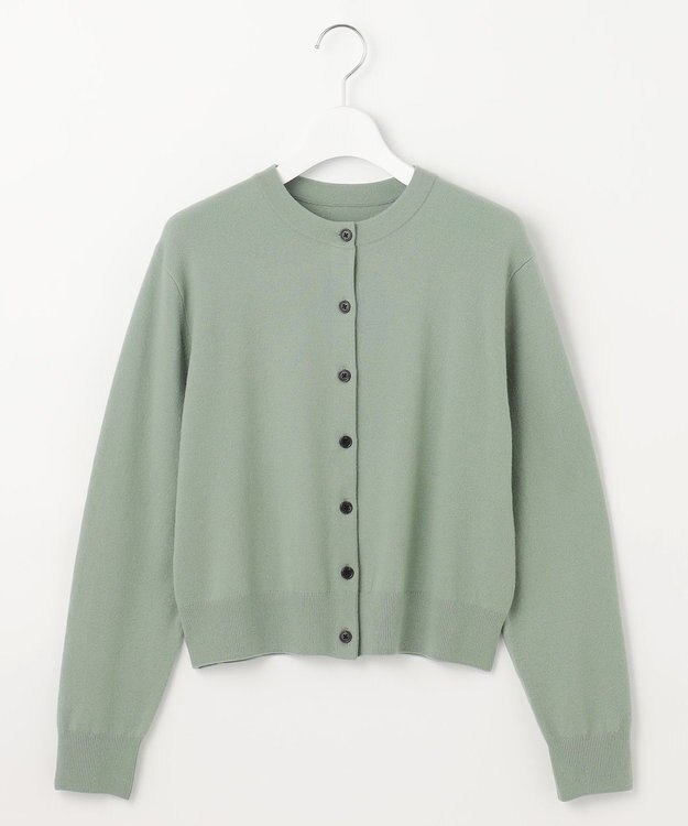 23区 L 【エステータ】クルーネック カーディガン セージグリーン系