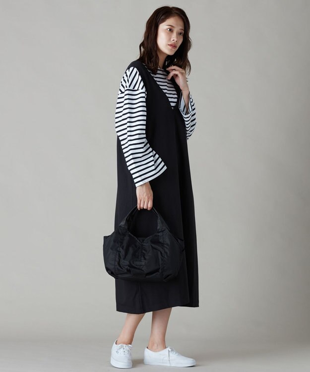 Y'SACCS リサイクルナイロン　ふんわりトート　Sサイズ ブラック