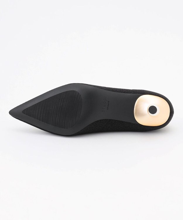 steppi 【洗える/撥水】パールヒール パンプス ブラック