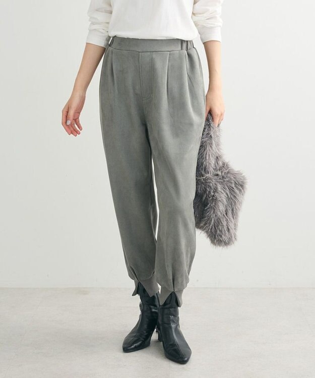 Green Parks ・ｆｕｒｒｙｒａｔｅポンチスエードジョガーパンツ Green