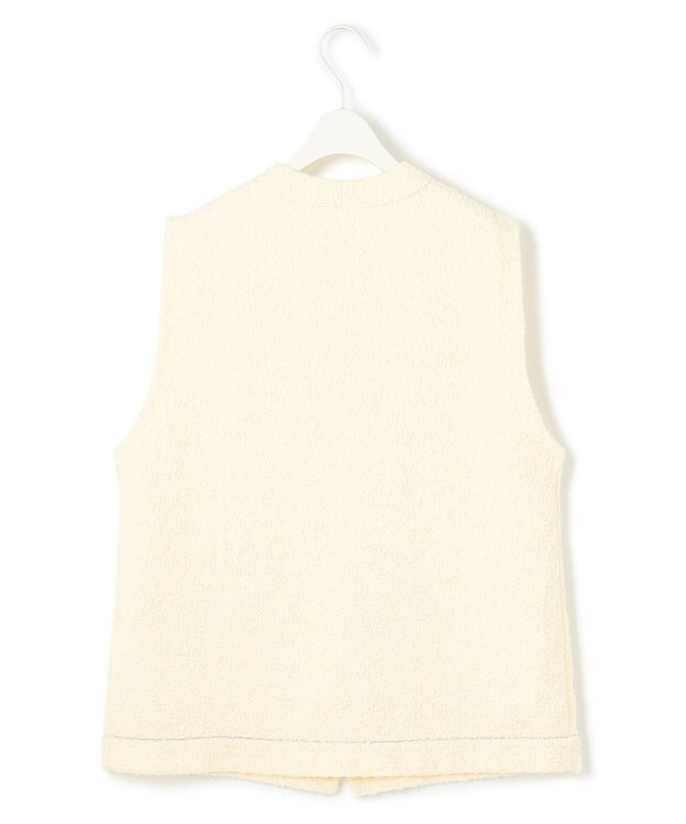 ICB L ブークレツイード ニットジレ オフホワイト系