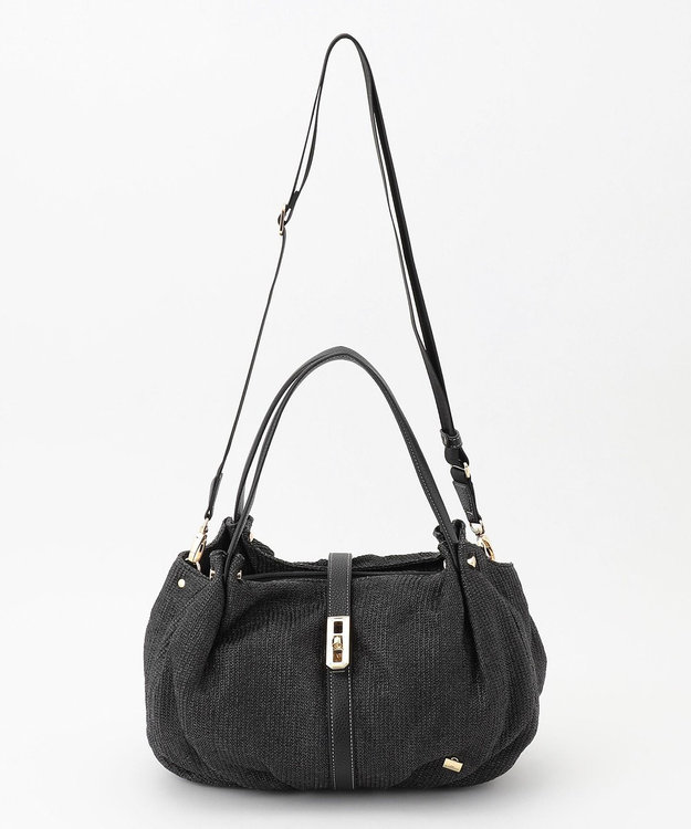 LA BAGAGERIE かごバッグ風 2wayサマートート ブラック