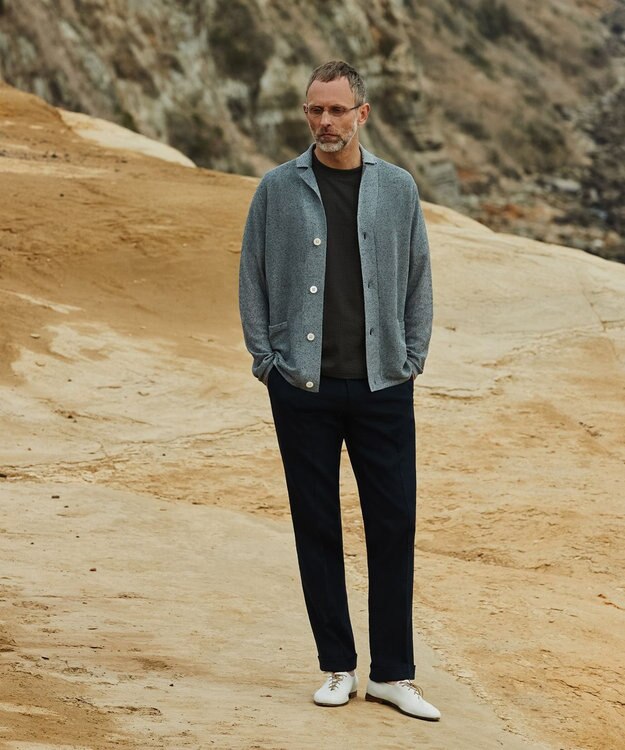 J.PRESS MEN 【HYBRID LINEN】ニットジャケット ライトグレー系7