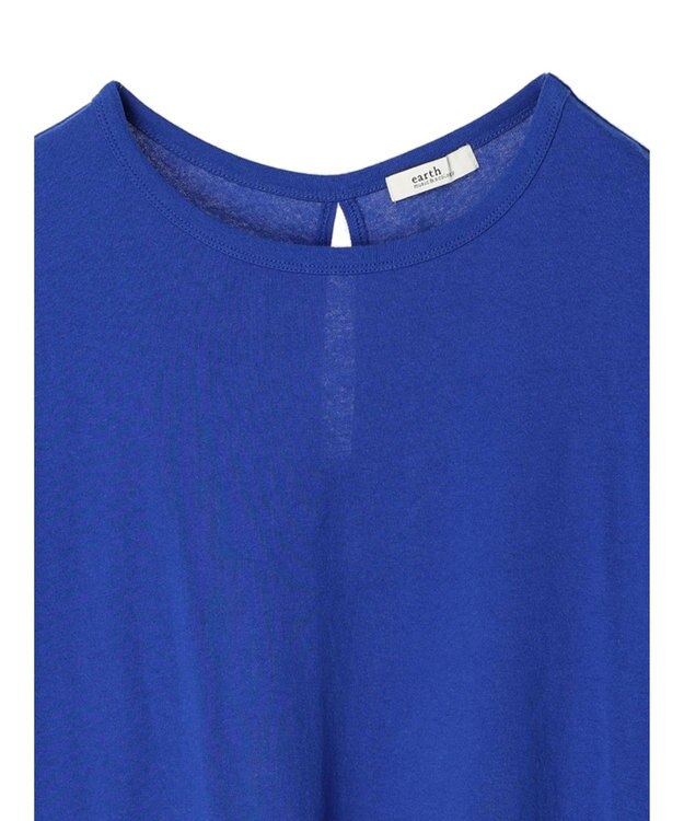earth music&ecology バックスリットねじりチュニックＴ Royal Blue