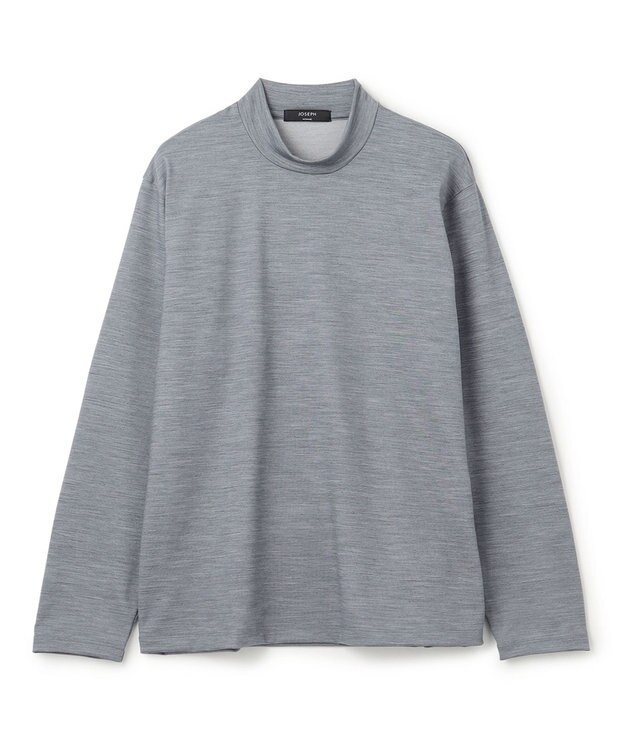 JOSEPH HOMME ウールジャージーウォッシャブル　モックネックカットソー ライトグレー系