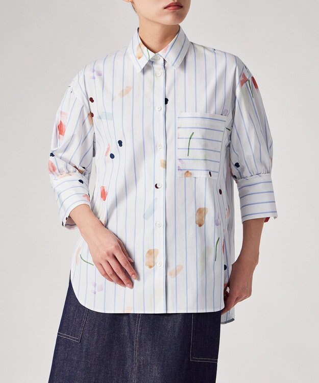 Paul Smith Mark Making プリント ブラウス オフホワイト