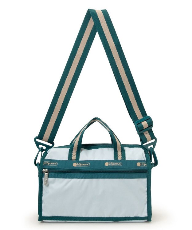 LeSportsac MINI DUFFEL CROSSBODY/スペクテイタークリアスカイ/ティール スペクテイタークリアスカイ/ティール