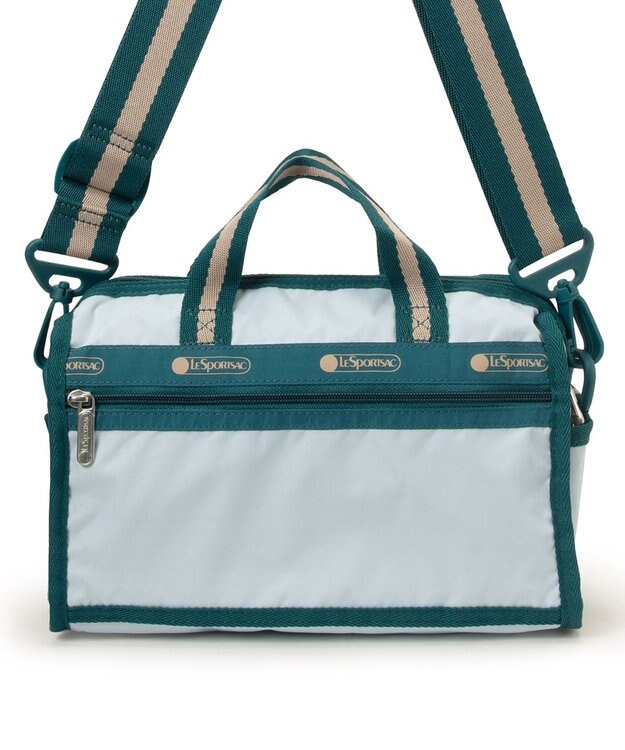 LeSportsac MINI DUFFEL CROSSBODY/スペクテイタークリアスカイ/ティール スペクテイタークリアスカイ/ティール