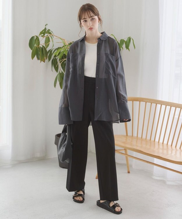 WEGO 【ANGIE VINTAGE】シアーシャツ ブラックその他