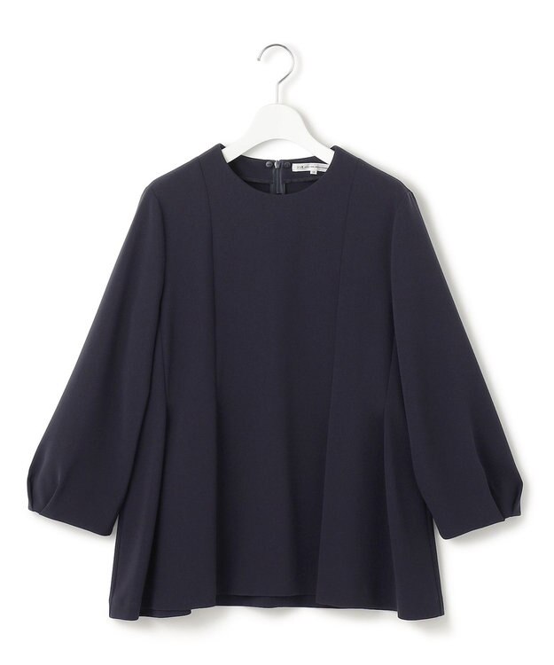 23区 【VERYコラボ】トリアセダブルジョーゼット レース襟 ブラウス ネイビー系