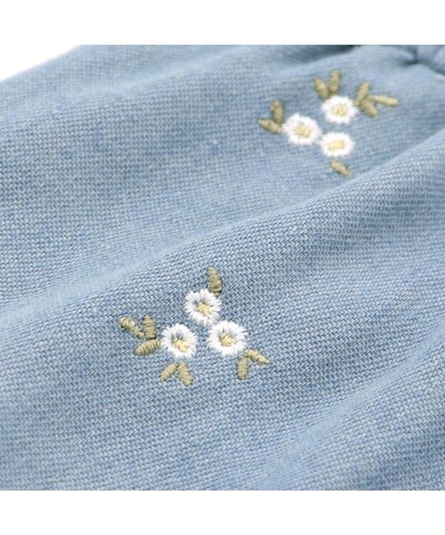 PET PARADISE ペットパラダイス 刺繍 スカートつなぎ 小型犬 ライトインディゴブルー