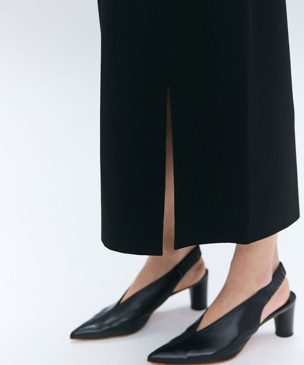 BEIGE， 【洗える】LAURA / ドライタッチIラインニットスカート Black