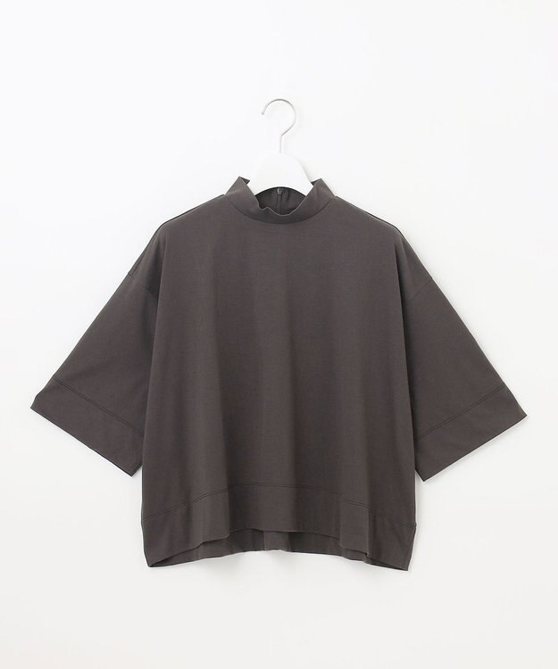 UNFILO ハイネッククロップドTシャツ グレー