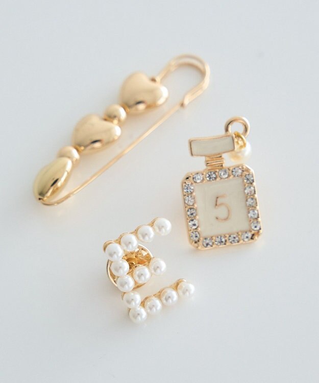 earth music&ecology ハングアウトブローチセット Gold