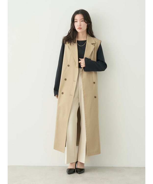 earth music&ecology ２ＷＡＹジレンチ Beige