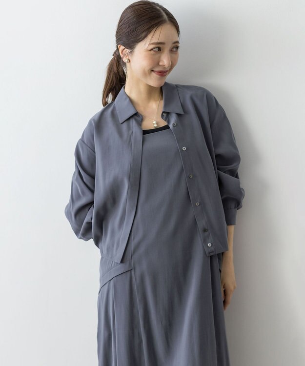 組曲 バウンディングシャーティングカシュクール ブラウス グレー系