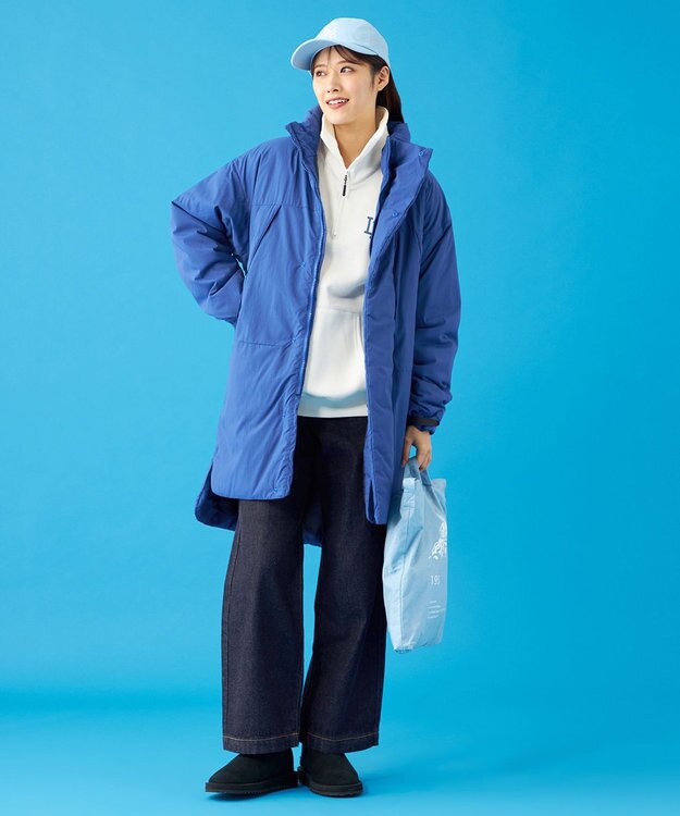 SHARE PARK LADIES 【UNISEX】蓄熱中綿モンスターロングコート（S・Mサイズ） ブルー