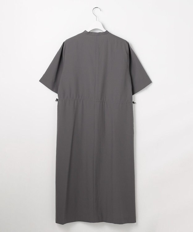J.PRESS LADIES ソフトタフタクロス シャツ ワンピース グレー系