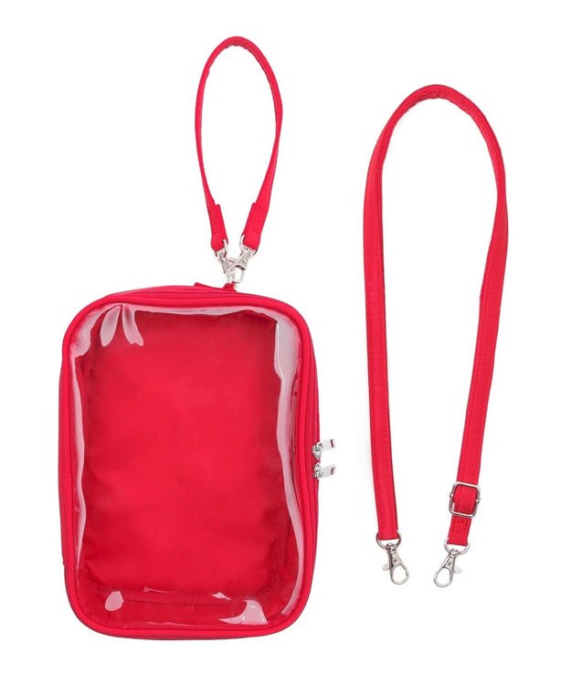 WEGO 【痛バ＆推し活グッズ】マルチWAYぬいポーチ レッド